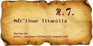 Müllner Titanilla névjegykártya